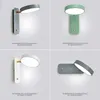 Vägglampa 2st moderna led inomhuslampor rotation justerbar knopp switch sconce trapp fixtur hall grönt ljus