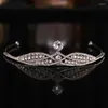 Haarspeldjes Zilver Kleur Kristal Bruids Tiara Kroon Diadeem Sluier Tiara Bruiloft Accessoires Hoofddeksels Bruid Sieraden