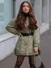 Parkas Vintage femmes élégantes coton rembourré Bomber vestes 2023 automne hiver décontracté femme léger vêtements d'extérieur dames Chic veste