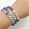 Bracelets de charme 6mm Pierre Naturelle Pour Femmes Couple Bracelet 2024 Tendance Violet Clair Lettre Amour Joyeux Bijoux