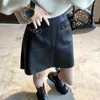 Skirts High Waist A- Line Streetwear Mini Faux Leather Skirt Y2k Black Spring for Women Korean Style Party Clothes Mujer Faldas