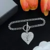 Designer smycken Armeletdesigner Sier Fashion Women Letter Diamond Armband Wedding Jewelry Party Gift Jewelry