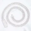 Rts Fine Jewelry 10mm Wide Single Row Vvs Moissanite Diamond Iced Out Cuban Link Chain Necklace