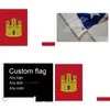 Banner Flags Spain Spanish Castillala Mancha Flag 3Ft X 5Ft Polyester Flying 150 90Cm Custom Outdoor9094830 Drop Delivery Home Garde Dhefz