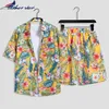 Men's Tracksuits Male Set Short Sleeve Hawaiian Shirt And Shorts Summer Casual Floral Shirt Beach Two Piece Suit 2023 New Fashion Men Sets M-3XL J240305