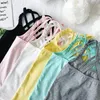 Girl Underwear Models Colored Childrens Tank Top Summer 2024 Cotton Kids Undershirt Fashion Girl Camisole Baby Singlet Clothing 240301