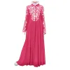Elbise Kadın Müslüman Elbise Kaftan Arap Jilbab Abaya İslami Dantel Dikiş Maxi Elbise Resmi Fırsatlar Vintage Gece Elbise