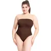 Tuta modellante per la vita della pancia da donna con corsetto senza spalline con reggicalze staccabile e intimo modellante