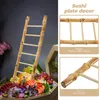 Dinnerware Sets Bamboo Ladder Sashimi Arrangement Sushi Tray Decor Plate Mini Miniature Artificial Ornaments