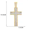 Ожерелья с подвесками Iced Out Cross, классическое колье-цепочка 4 мм, изысканное модное ювелирное изделие, подарок со стразами для мужчин и женщин