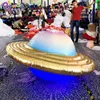 groothandel 4mD (13,2ft) met ventilator Origineel ontwerp reclame opblaasbare opgehangen Jupiter ballen inflatie opblaasplaneten model voor feestevenement podiumdecoratie