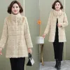 Fur New Mink Velvet high imitation mink Fur Coats Women Winter Thick Loose Warm Outwear Plush Hooded Jacket Female