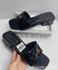 Slippers High Heels Sandals New 2023 Hardware Eagle Head Car Care Heel Thick Encly Bare One Size T240305