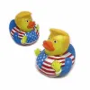 Trump Rubber Duck Baby Bath Floating Water Toy Duck Cute PVC Ducks Funny Duck Toys for Kids Gift Party Favor FY3683 0305
