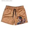 Men's Shorts Anime Shorts Men Hunter X Hunter Print Quick Dry Gym Performance Shorts Streetwear Summer Workout Mesh Running Sport Short Pants Q240305