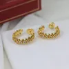 Hoop Earrings 2014 Luxury Fashion Rivet Earstuds Anti Allergy High Quality Womens Gifts Exquisite Party Brand Accessories Classic Selling