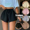 Shorts feminino ginásio fitness correndo shorts feminino verão estilo fino solto casual tamanho grande perna larga cintura alta aword esportes calças quentes