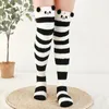 Chaussettes chaudes en molleton de corail pour femmes, au dessus du genou, en peluche, Lolita, pour dormir à la maison, longues, Jk Panda, cuisses amusantes, 2024