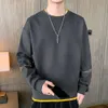 2024 frühjahr Neue Pullover Herren Trendy Marke Rundhals Langarm T-shirt Lose Unten Koreanische beiläufige männer top