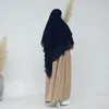 Ubranie etniczne Khimar długie trzy warstwy szyfonowy wysokiej jakości muzułmańska głowa skromna modlitwa mody nikab dubai turecki hidżab islamski