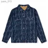 Kadın Ceketleri Denim Klasik Mektuplar Moda Erkek Tasarımcı Ceket Kollu Ceket Bahar Sonbahar 240305