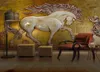 Dropship Custom Any rozmiar Streszczenie stereoskopowe 3D Stereoskopowe malowanie ścian koni koni do salonu na studia ścienne sypialnia ścienne malowidła ścienne WA1687047