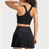 Women Sportswear Slim Fit Bra Shockproof Party Running Fitness Sports Golf Pleated Tennis Skirt Yoga Set 240228