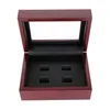 Rekommendera starkt trä Display Box Championship Ring Collectors Display Case 4 Slot296w