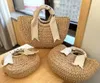 Yaz plaj çantası tasarımcısı küçük orta kapasiteli çantalar moda kılıf çanta saman dokuma seyahat çanta tığ işi el çantaları saman çanta