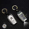 Lighters New Compass Keychain Watch Arc Lighter Multi functional Personalized USB Charging Cigarette Light Birthday Gift Q240305