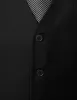 Vests Men's High Quality Black Suit Vest 2021 Brand New Sleeveless V Neck Dress Vest Male Formal Business Wedding Waistcoat Men Gilet
