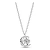 925 Sterling Silver Necklace Shining Rotating Life Tree Trio Blue Snowflake Wild CollarBone Chain