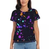 Magliette da donna Camicia da donna Maglietta estiva viola e oro Splash Marble Galaxy T-shirt estetiche Maniche corte Moda di strada Oversize