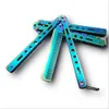 Butterfly Ing Plated Comb Beginner Folding Knife Practice Pattern (Non Blade) C27 Colored Titanium 143069