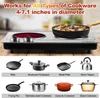 Hot Plate,Cusimax Dual Infrared Burner, Electric Ceramic Glass Stove,Adjustable Temperature Control,Stainless Steel,Compatible of all Cookware