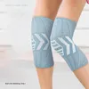 Knee Pads 1 Piece Knitted Four-Sided Non-Slip Breathable Sweat-Absorbing Cycling Fitness Running Climbing Blue