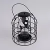 Autres fournitures d'oiseaux 1PC Cage de fer Mangeoire Oiseaux suspendus noirs avec tube de grille en maille Aliments pour animaux de compagnie pour magasin à domicile (noir)