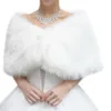 Cravatte da sposa Scialle invernale Mantello in pelliccia sintetica bianca Cappotto avvolgente Coprispalle per feste Accessori Accessorio da sposa301W