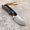 Neues High-End-Survival-Messer mit D2-Satin-Drop-Point-Klinge, Full-Tang-Kohlefasergriff, Outdoor-Camping, Wandern, Angeln, feststehende Messer mit Kydex