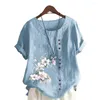 Women's Blouses Fashion Loose Shirt Skin-friendly Gothic Vintage Print Summer Women Versatile