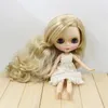 얼음 DBS Blyth Doll 16 BJD 장난감 금발 머리카락 조인트 바디 사이드 헤어 반짝이는 얼굴 30cm 여자 선물 애니메이션 240226