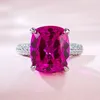 Cluster Rings Rich Woman's Happy Luxury Rupee Diamond Ring 10 12mm Live Fashion