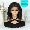 Synthetische Lace Front pruik Butterfly Locs gevlochten pruiken Dreadlock pruik 14 inch korte knooploze pruiken voor zwarte vrouwen synthetische pruik 240226