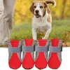 Vestuário para cães pequenos sapatos malha caminhadas botas protetor 4pcs respirável ajustável antiderrapante para corrida ao ar livre caminhada verão