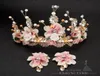 Couronne luxueuse pour femmes, diadème Floral en cristal, bijoux en perles, couronne de mariée dorée, vêtements de cheveux, accessoires de photographie de mariage, Aide4454130