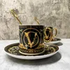 Kopjes Schoteltjes Luxe porseleinen koffie- en elegante theekopset Drinkmelkmok Keukenservies Cadeau met doos