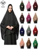 Islamic Hijab Short Abayas for Women Muslim Turkish Islamic Clothing with Head Cover Headscarf Women039s Loose Robe top quality5479680