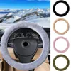 Steering Wheel Covers Pure Color Cover Universal Fit Soft Plush Car For Fall Winter Anti-slip