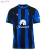 Camisetas de fútbol J.CORREA INTERS camiseta de fútbol BARELLA LUKAKU Acerbi lejos Gosens UNIFORMES camiseta de fútbol Asllani Bellanova 2023 2024 hombres niñosH2435