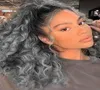 Natural Brazilian Virgin Human Afro Puffs Drawstring Grey Ponytail Bun Hairpieces Updo Hair Puff Short Kinky Curly Hair Large Size7491566